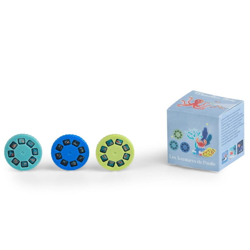 MOULIN ROTY Wymienne bajki krążki do projektora latarki PRZYGODY OŚMIORNICY