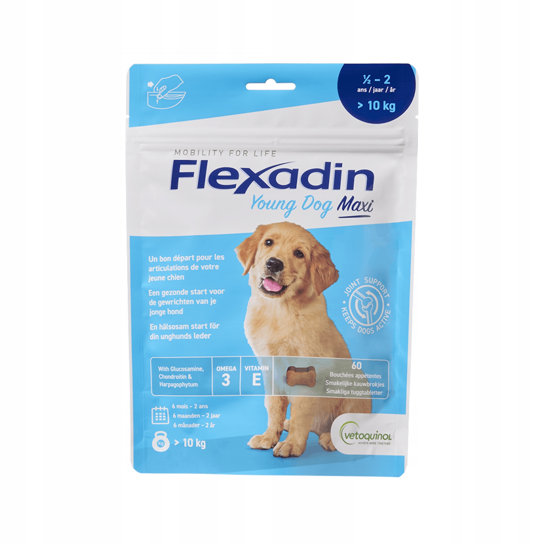 Levně Vetoquinol Flexadin Young Dog Maxi 60
