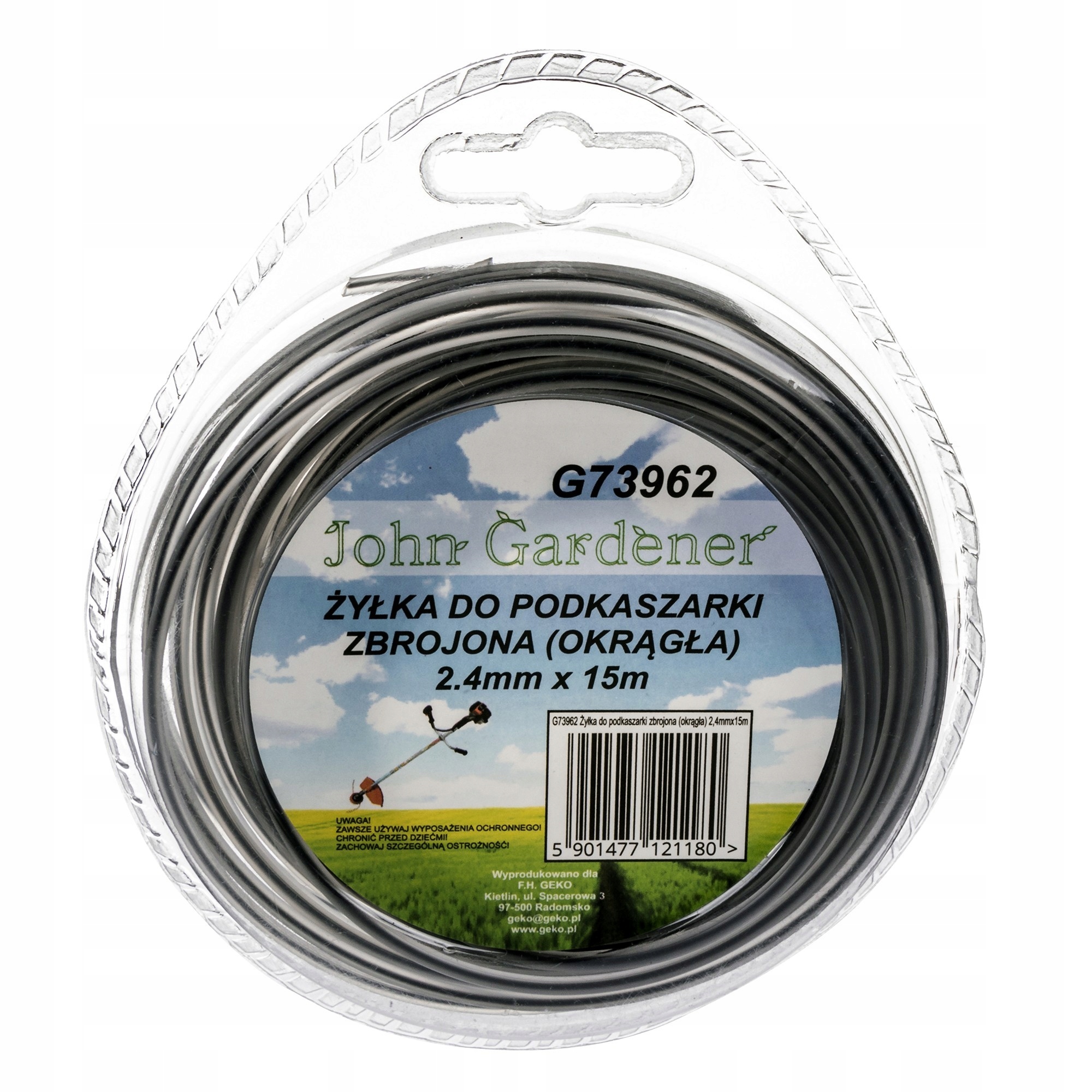 

Żyłka do podkaszarki zbrojona okrągła 2,4mm 15m
