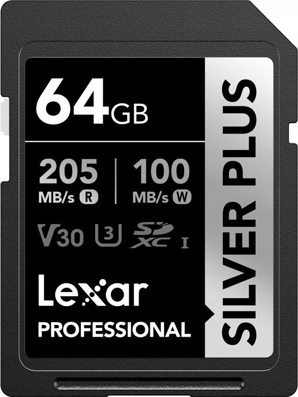 Karta Lexar Professional Silver Plus SDXC 64 GB Class 10 UHS-I/U3 V30