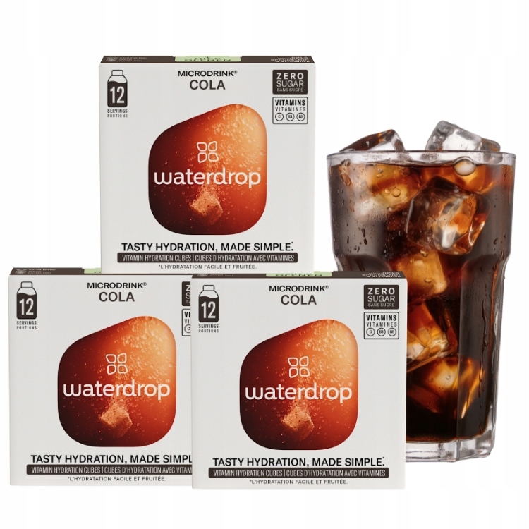 Waterdrop microdrink kostky bez cukru s vitamíny x12 zdravá Cola 3 kusy