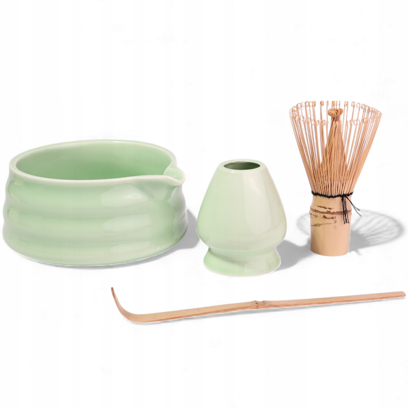 Levně Sada pro Matchu Keramická metla Šálek Bambusová lžička Kusenaoshi
