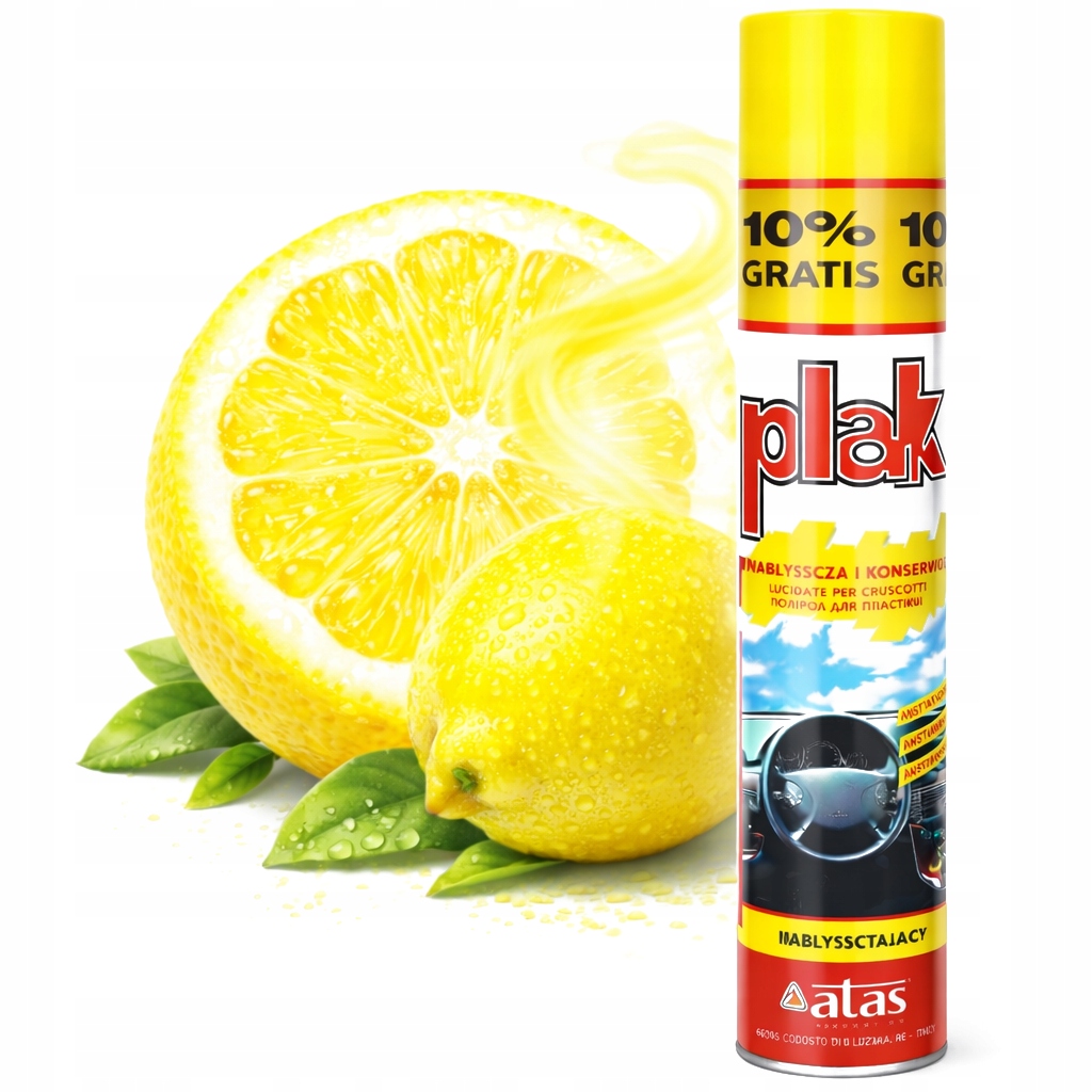 Plak Preparat do Czyszczenia Kokpitu Nabłyszczajacy Cytrynowy 750 Atas