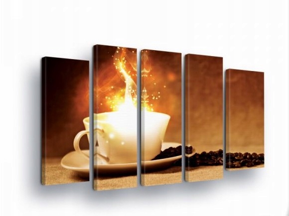 Obraz 150x100 Káva šálka aróma energia teplo mŕtva príroda zrná