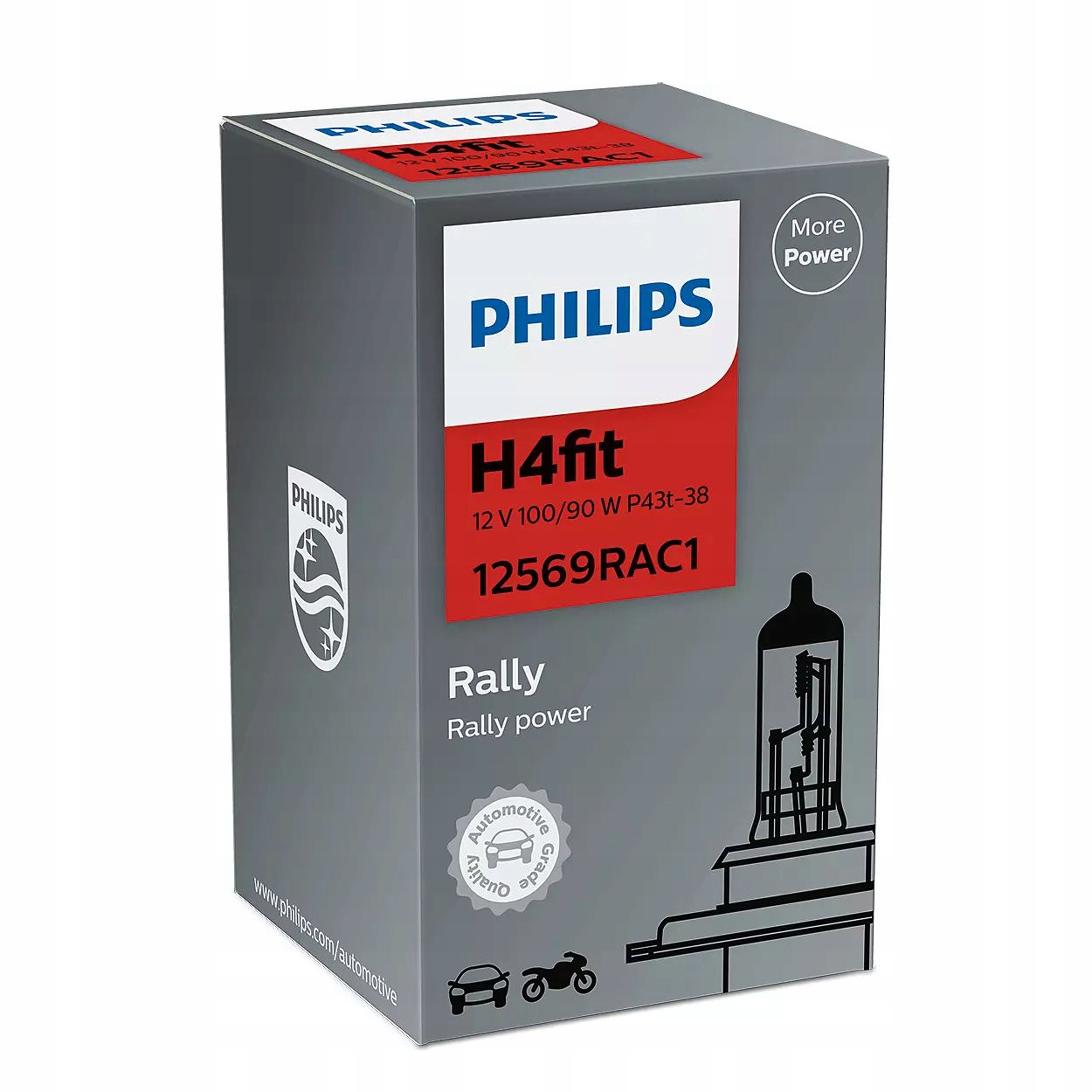 Philips Rally Żarówka H4 reflektor dalekosiężny