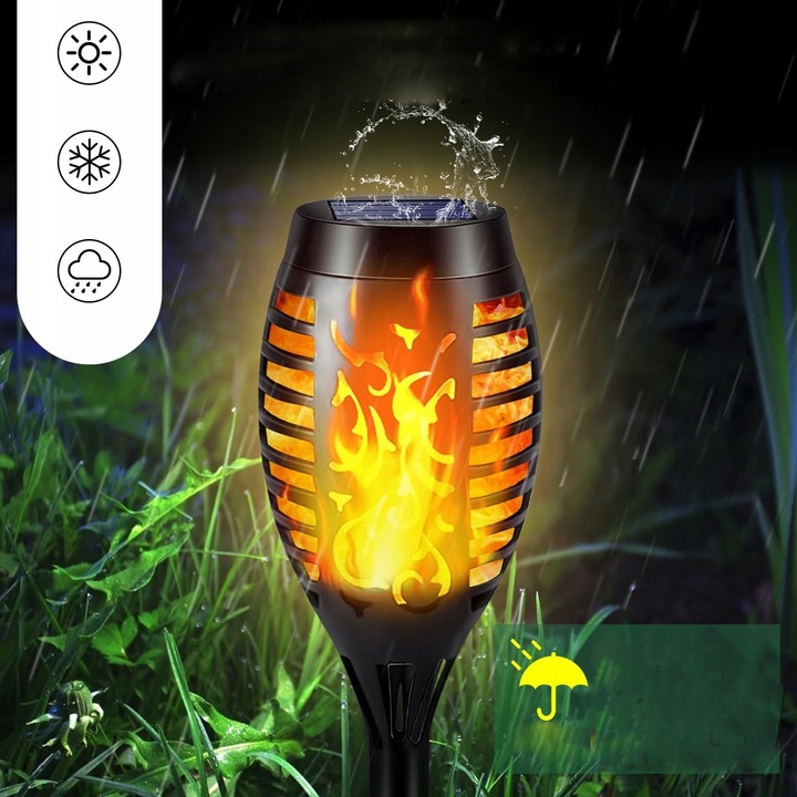 LAMPA SOLARNA POCHODNIA LAMPKI SOLARNE DO OGRODU OGRODOWE LED 4 SZTUKI EAN (GTIN) 5710986692865