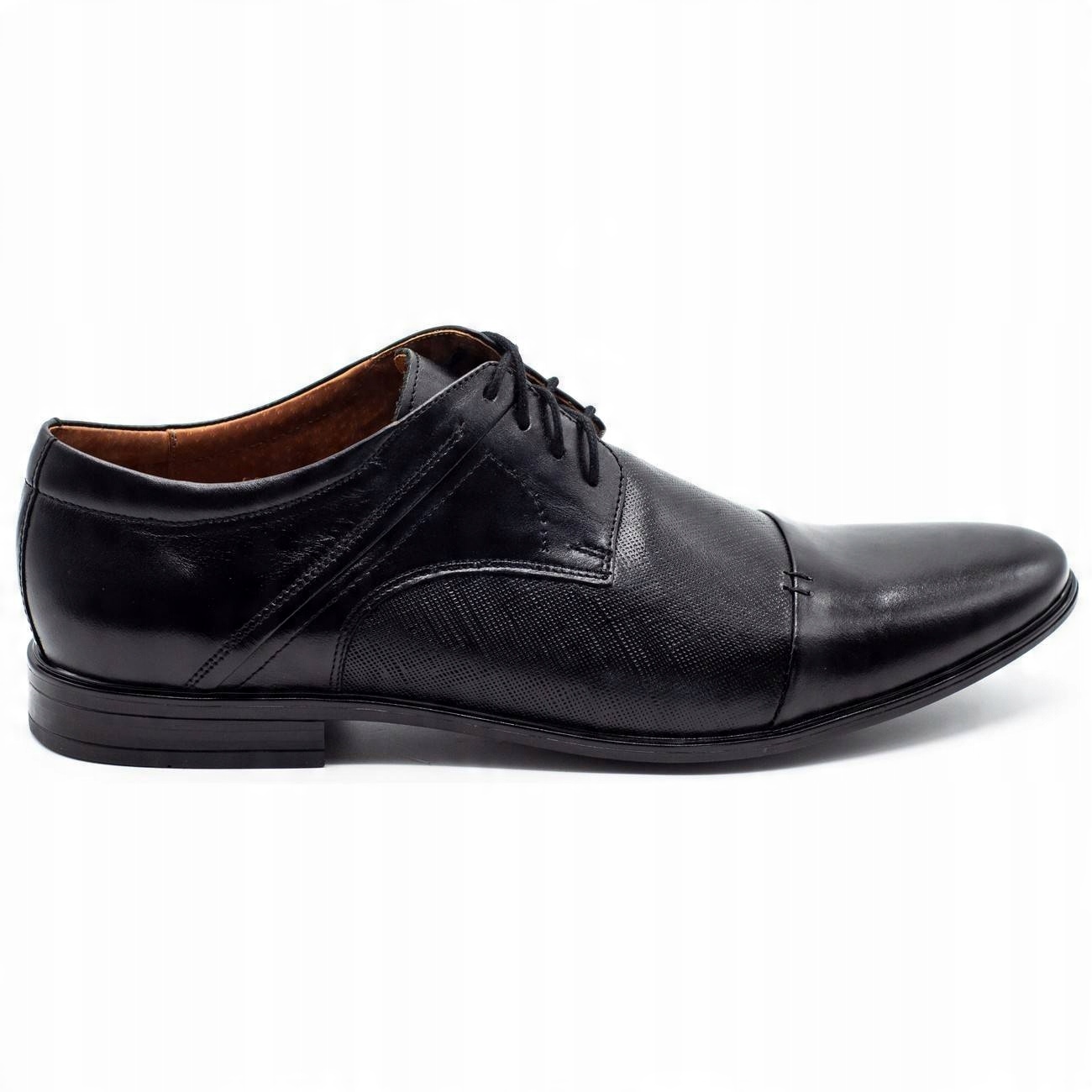 

Eleganckie Buty Wizytowe Skórzane 710 Czarne 39