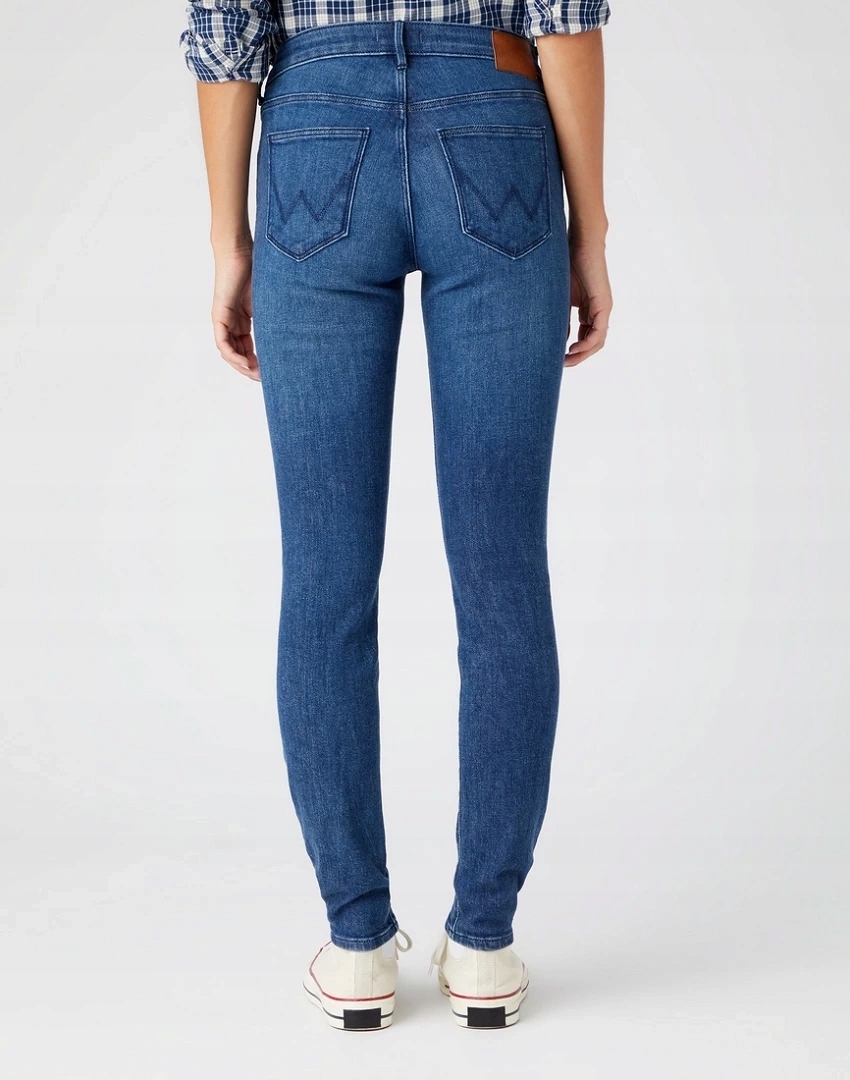 Dámské džínové úzké nohavice kalhoty Wrangler Skinny Good Life W28KXR44P 28/32