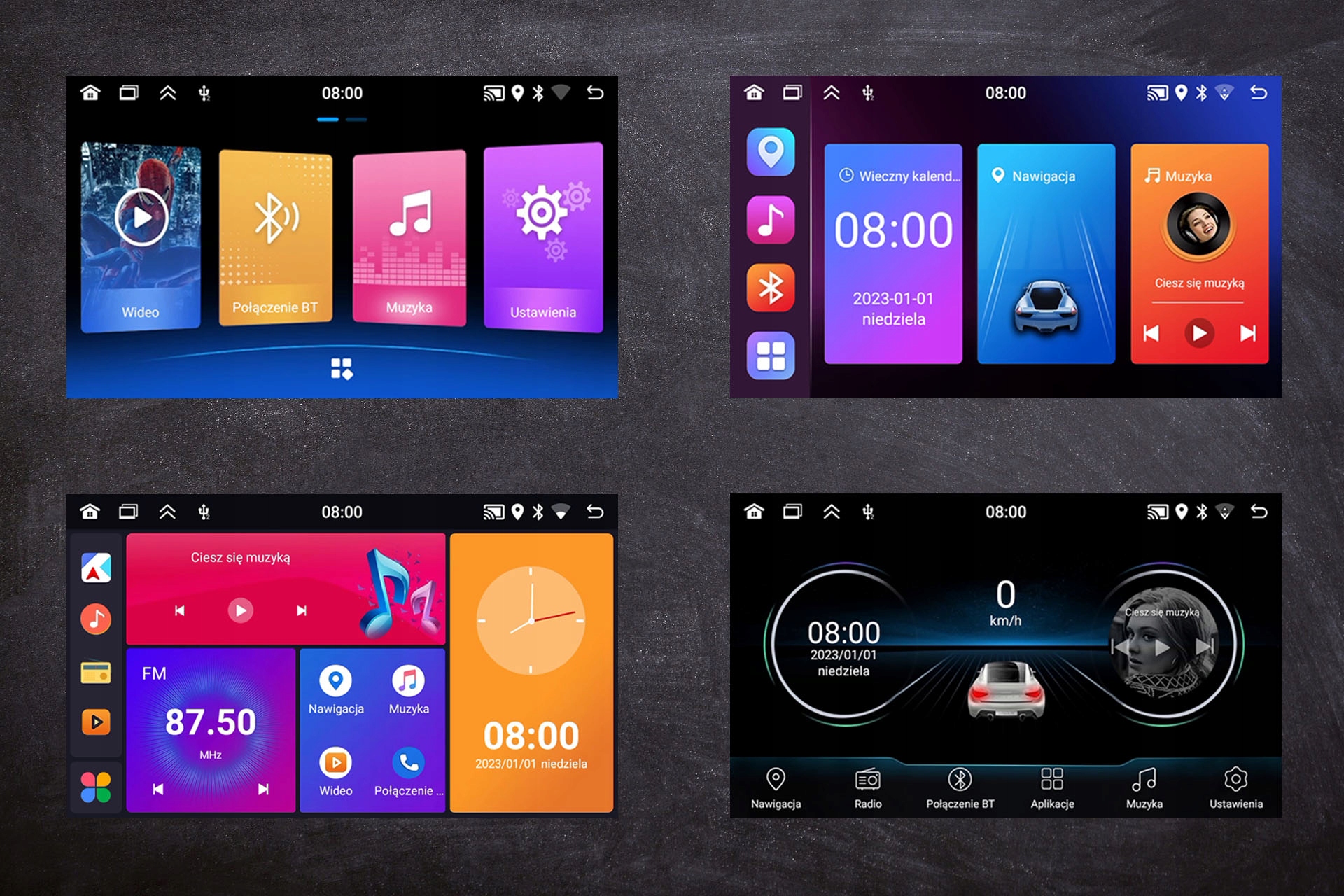 RADIO SAMOCHODOWE DOTYKOWE 2 DIN 9" BLUETOOTH ANDROID APPLE CAR ANDROID 12 Złącza USB