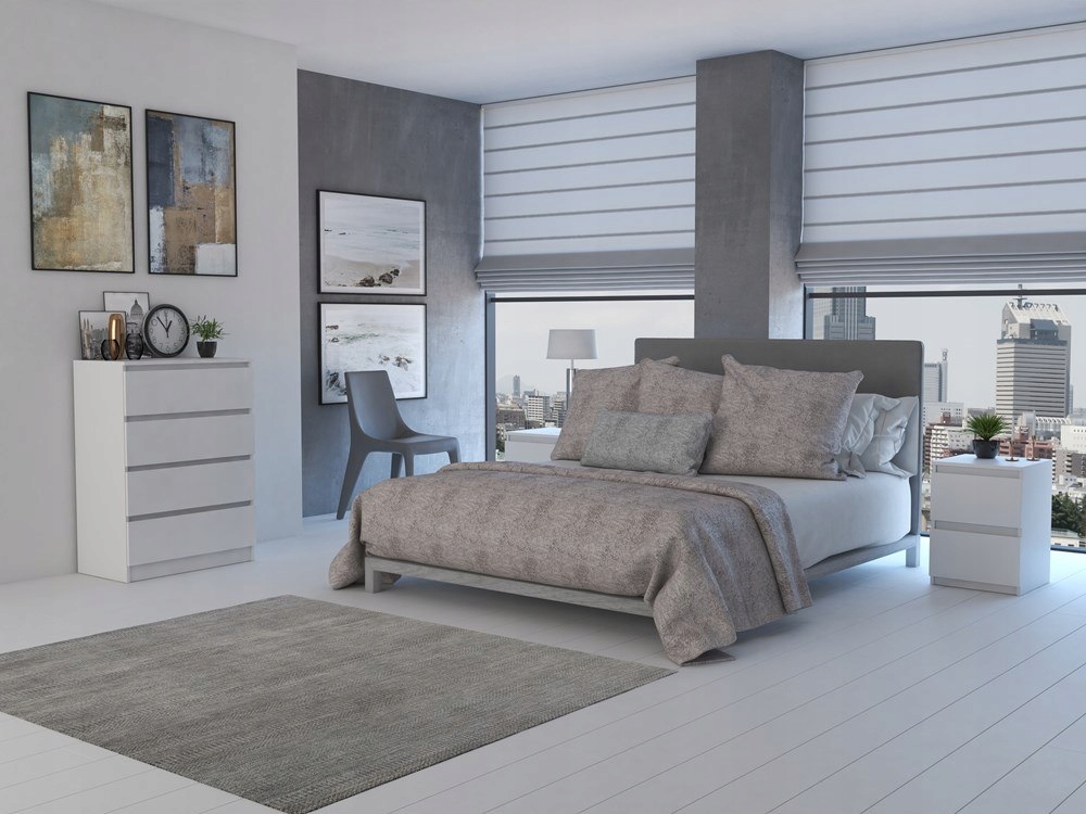 Komoda Malwa M4 BIAŁY Głębokość mebla 40 cm