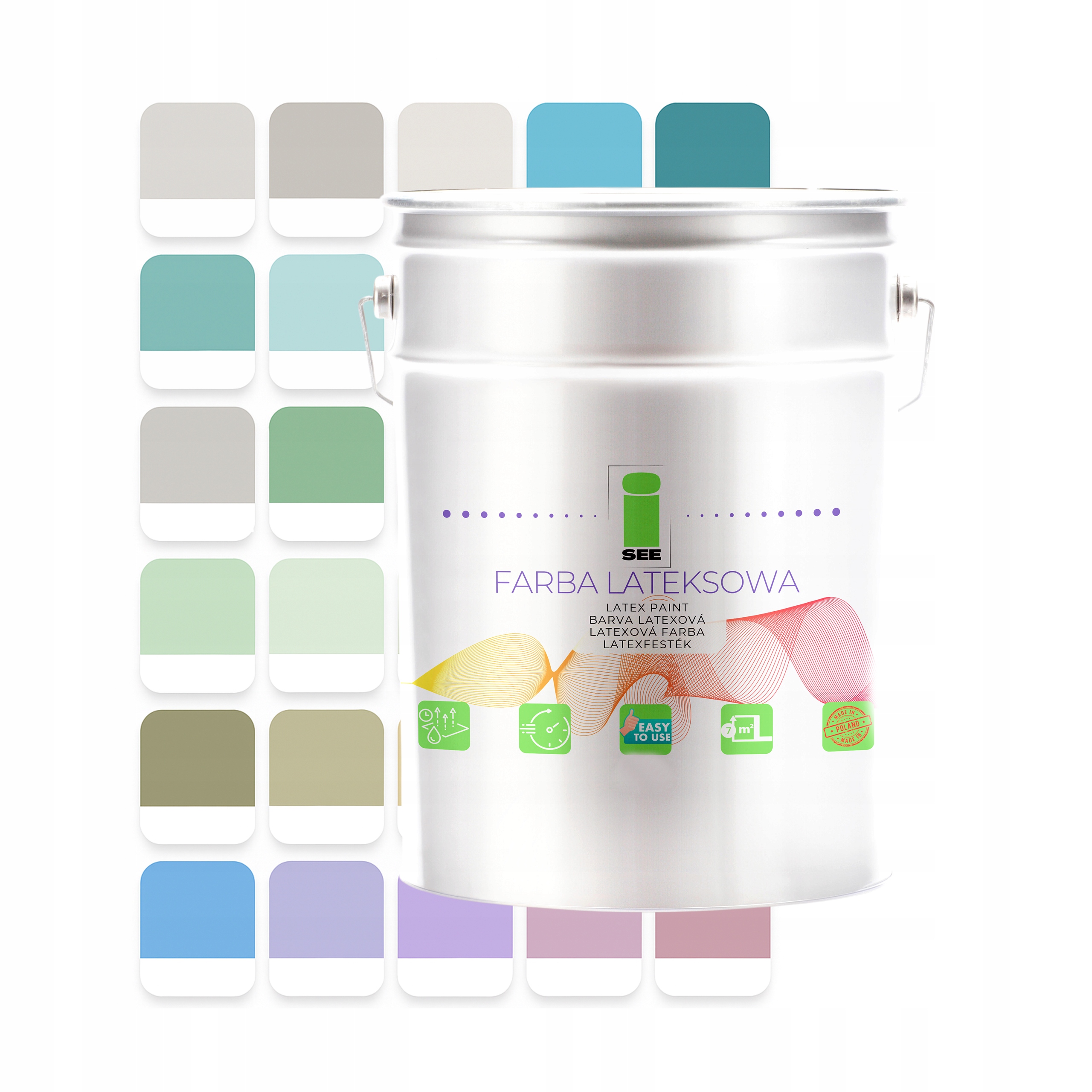 Latexová Farba Na Steny Hypoalergénna 19 Farieb Priedušná 5 L