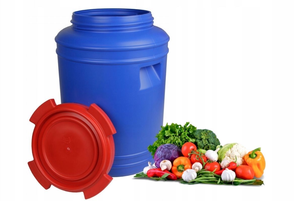 BECZKA PLASTIKOWA 50L DO KISZENIA ogórków kapusty SPOŻYWKA DO FERMENTACJI