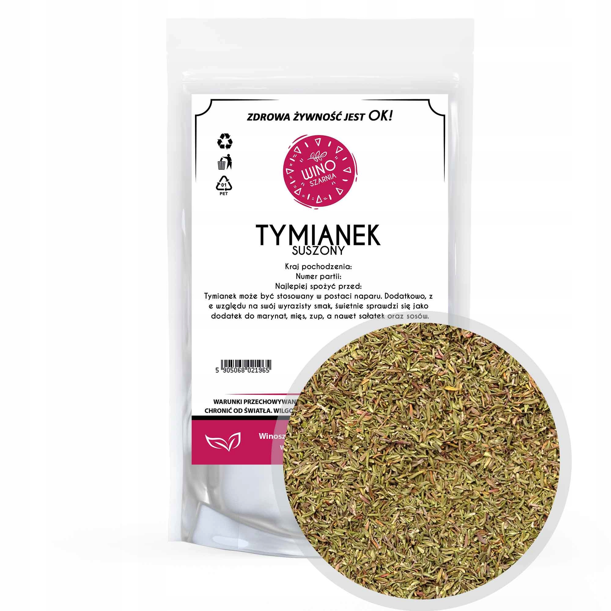 5 x Winoszarnia Tymián sušený, koření – aromatický 250 g