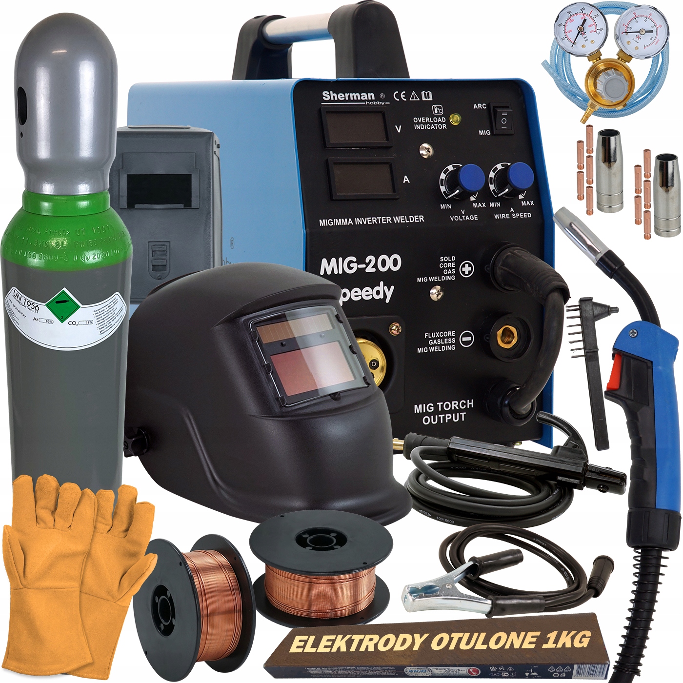 Spawarka MIG MAG 200 MMA SPEEDY 2w1 MIGOMAT ZESTAW