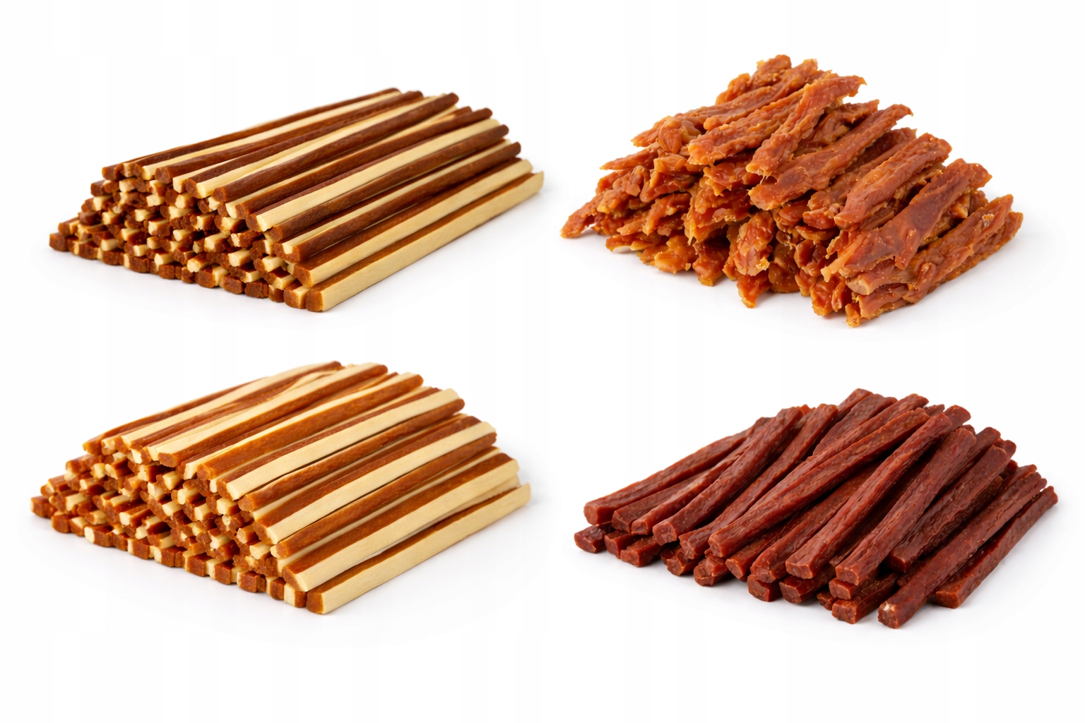 Mix pochoutek z kachny a hovězího masa 4x500 g Měkké pamlsky pro psa Premium