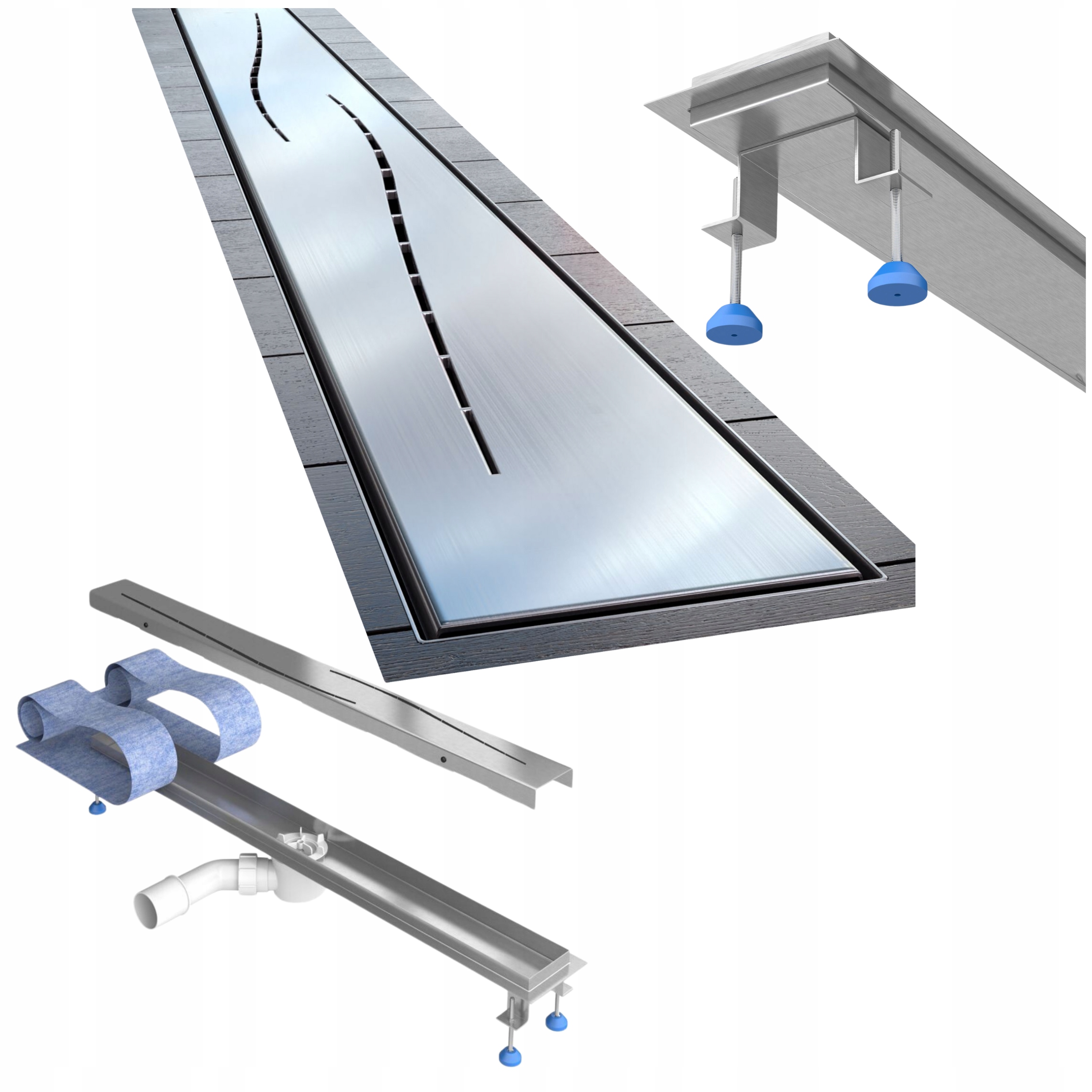 Odtok Waterway 100 cm vzor Ocean McAlpine sada