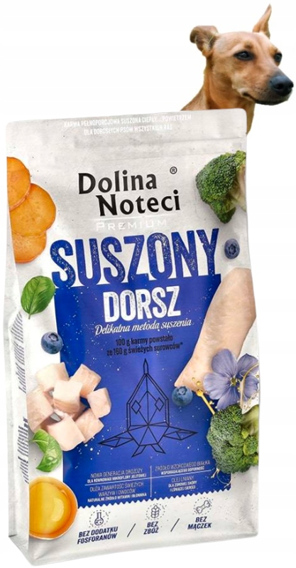 Dolina Noteci Premium suszona sucha karma dla psa Dorsz 9 kg
