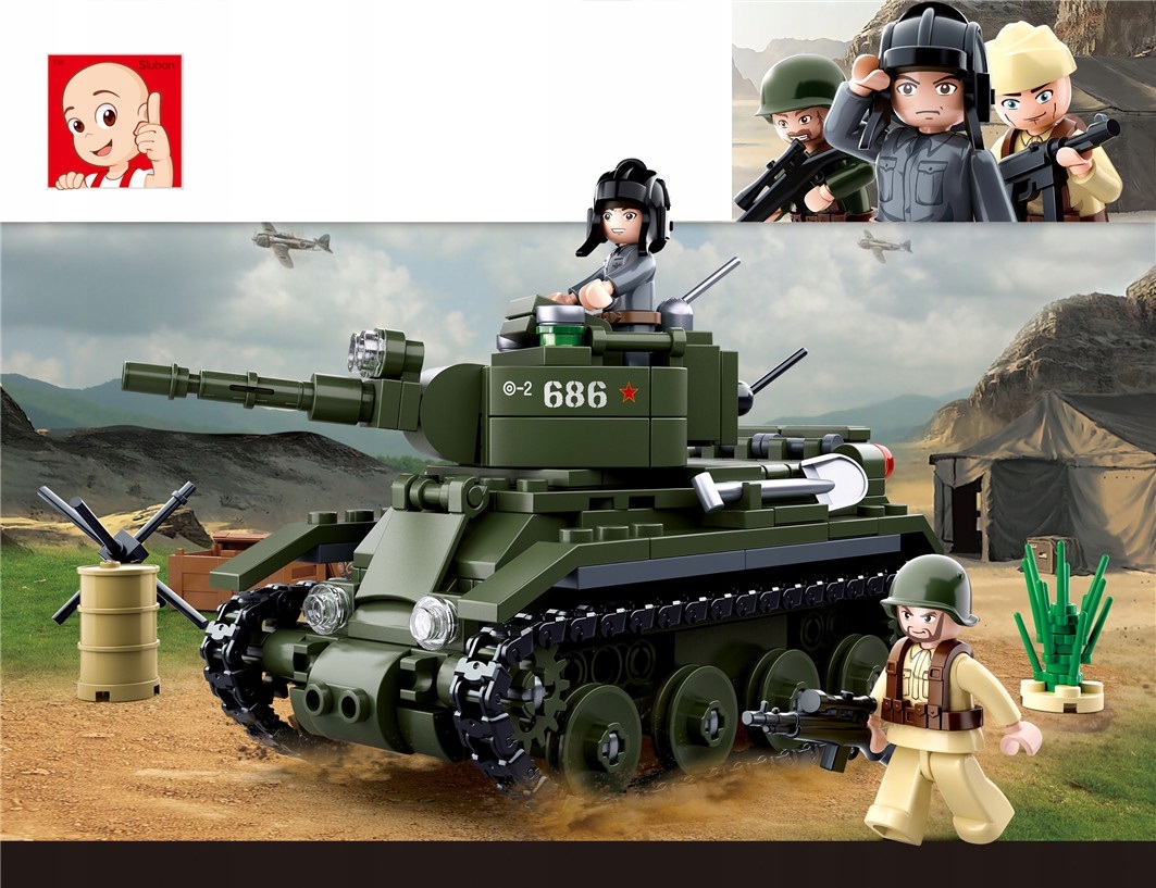 Kostky Armáda Tank T-34 RUDY 102 Armáda+ LEGO ZBRAŇ za 888 Kč - Allegro