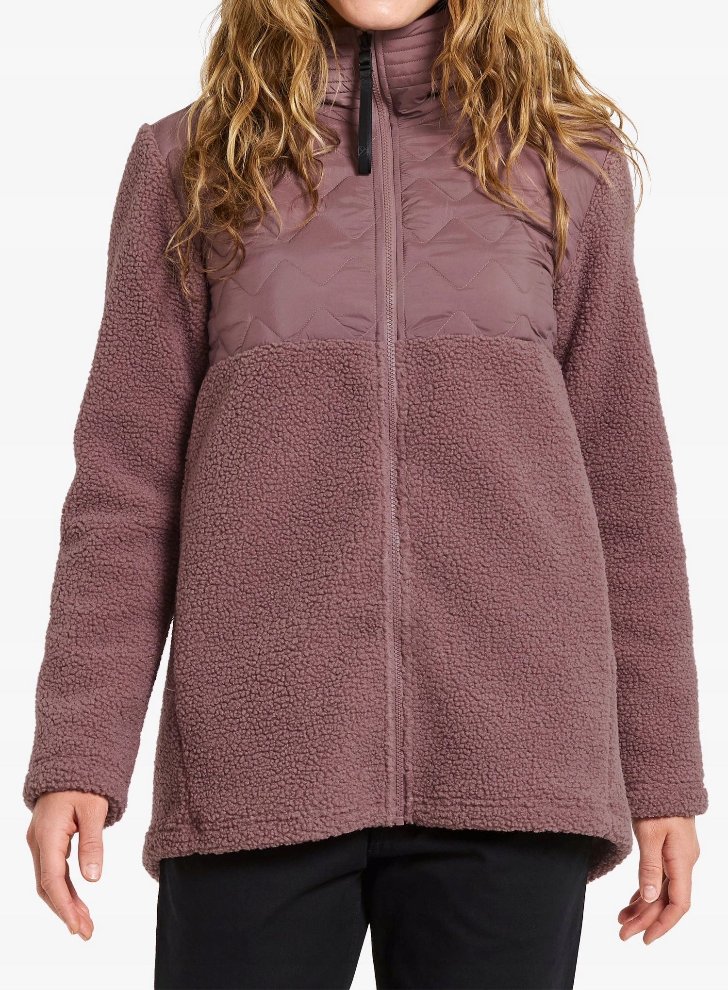 Dámská hybridní bunda Didriksons Bibi Fullzip 2 faded wine 40 (L)