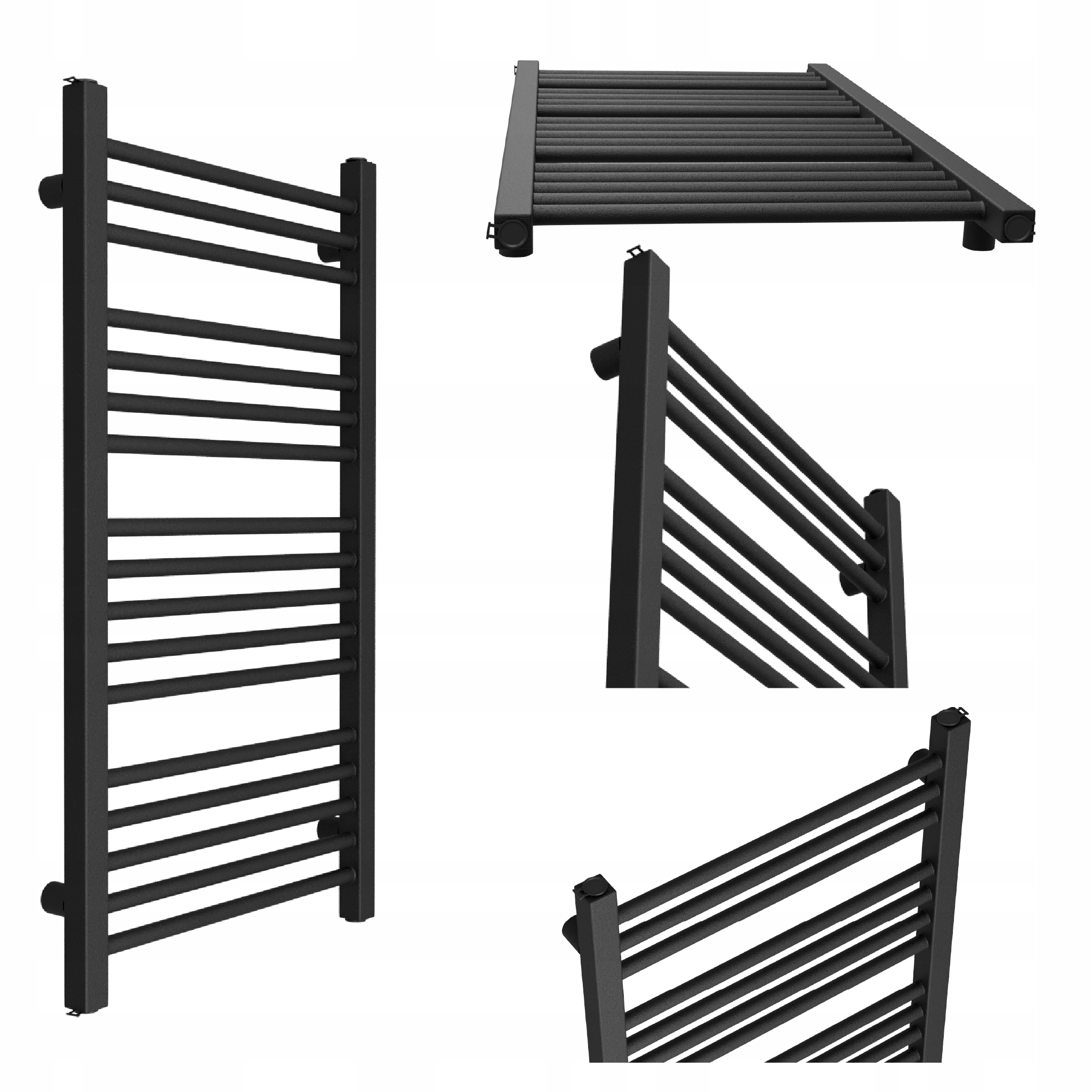 Koupelnový Radiátor Dave 1120x650 Černá Struktura