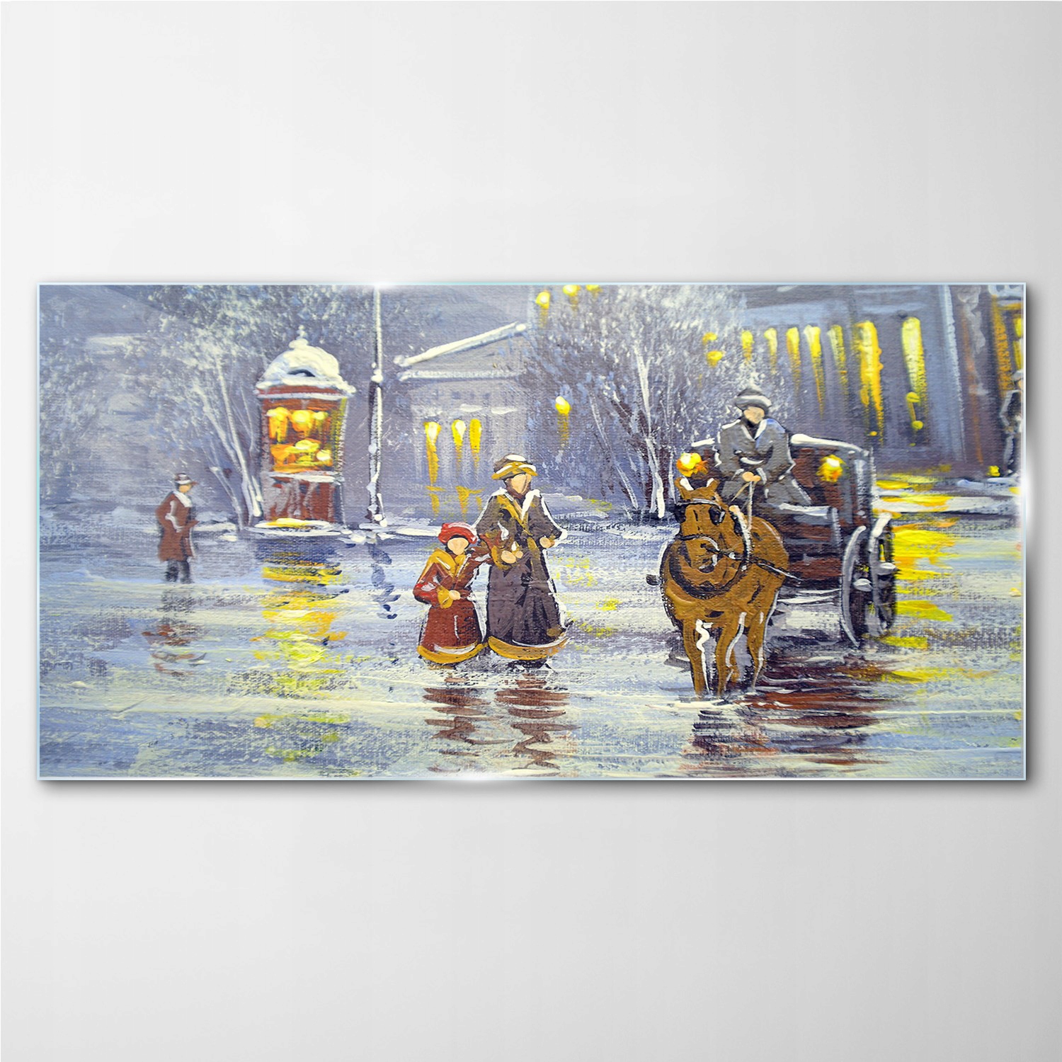 

Foto-obraz szklany Winnica śnieg drzewa 140x70 cm