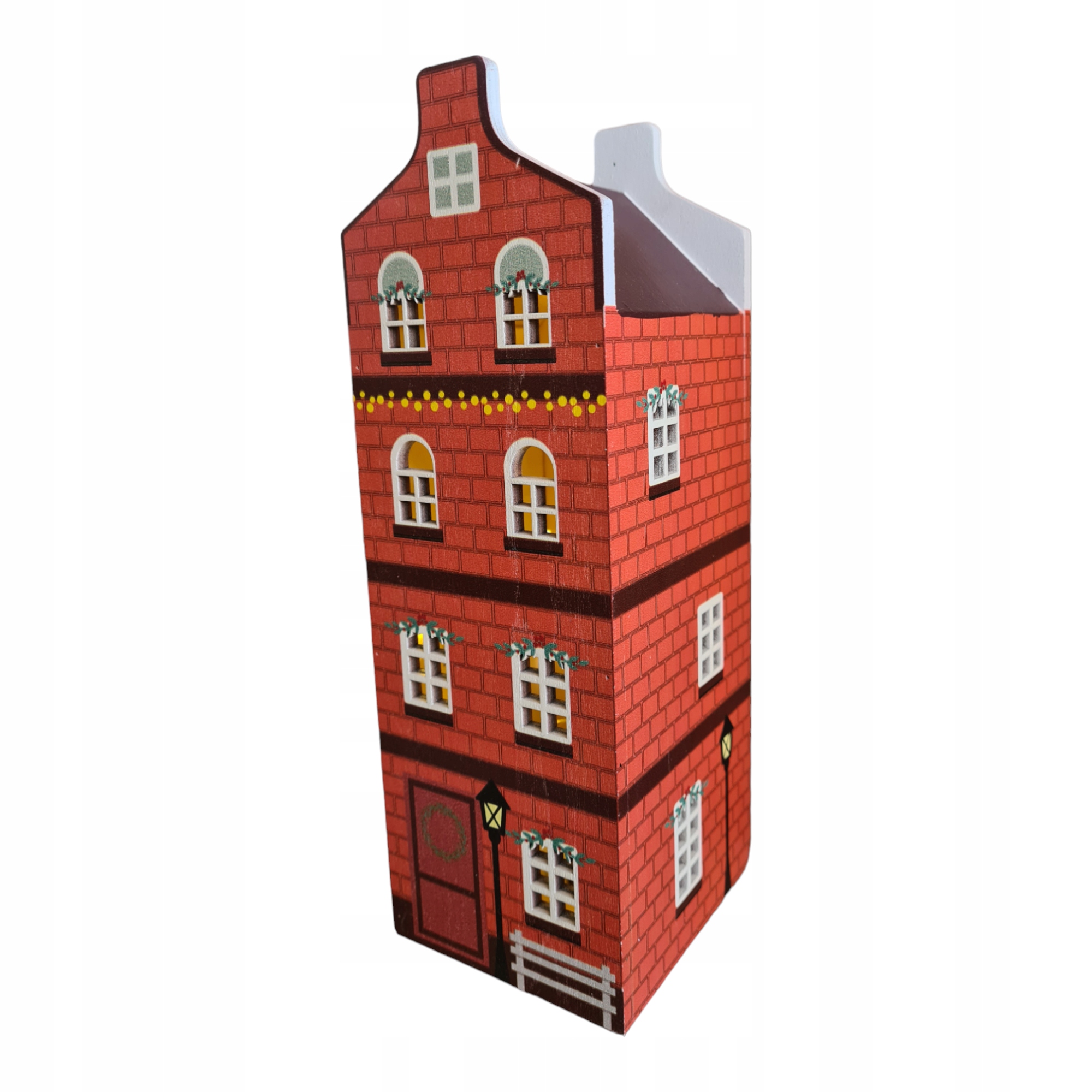 Domek świąteczny drewniany LED