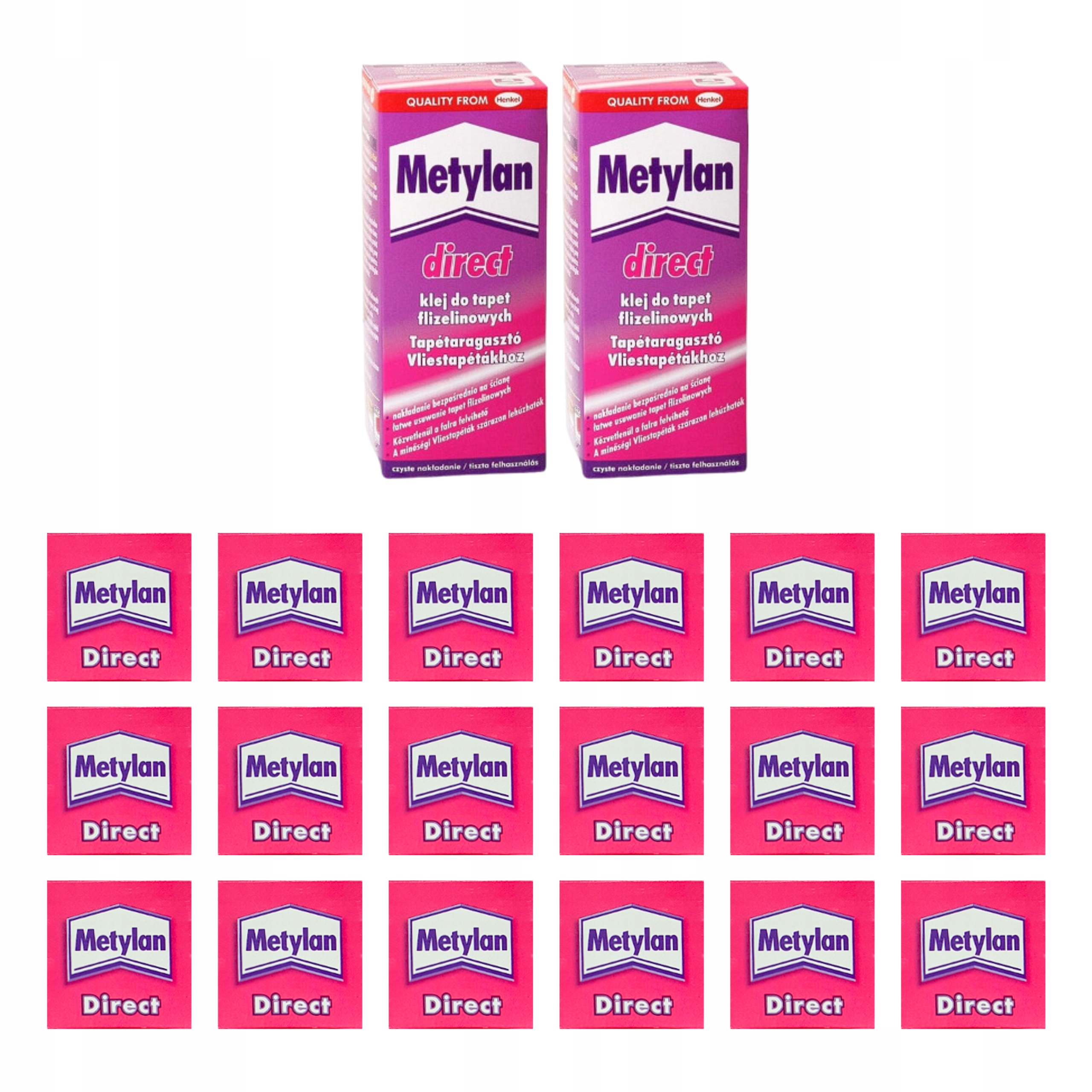 Lepidlo na vliesové tapety na vlies Metylan Direct Henkel 200 g 20 ks