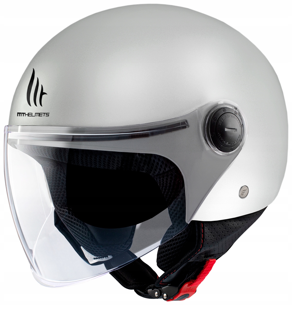 Mt Helmets Street S Biela Motocyklová Prilba Otvorená Je Biela