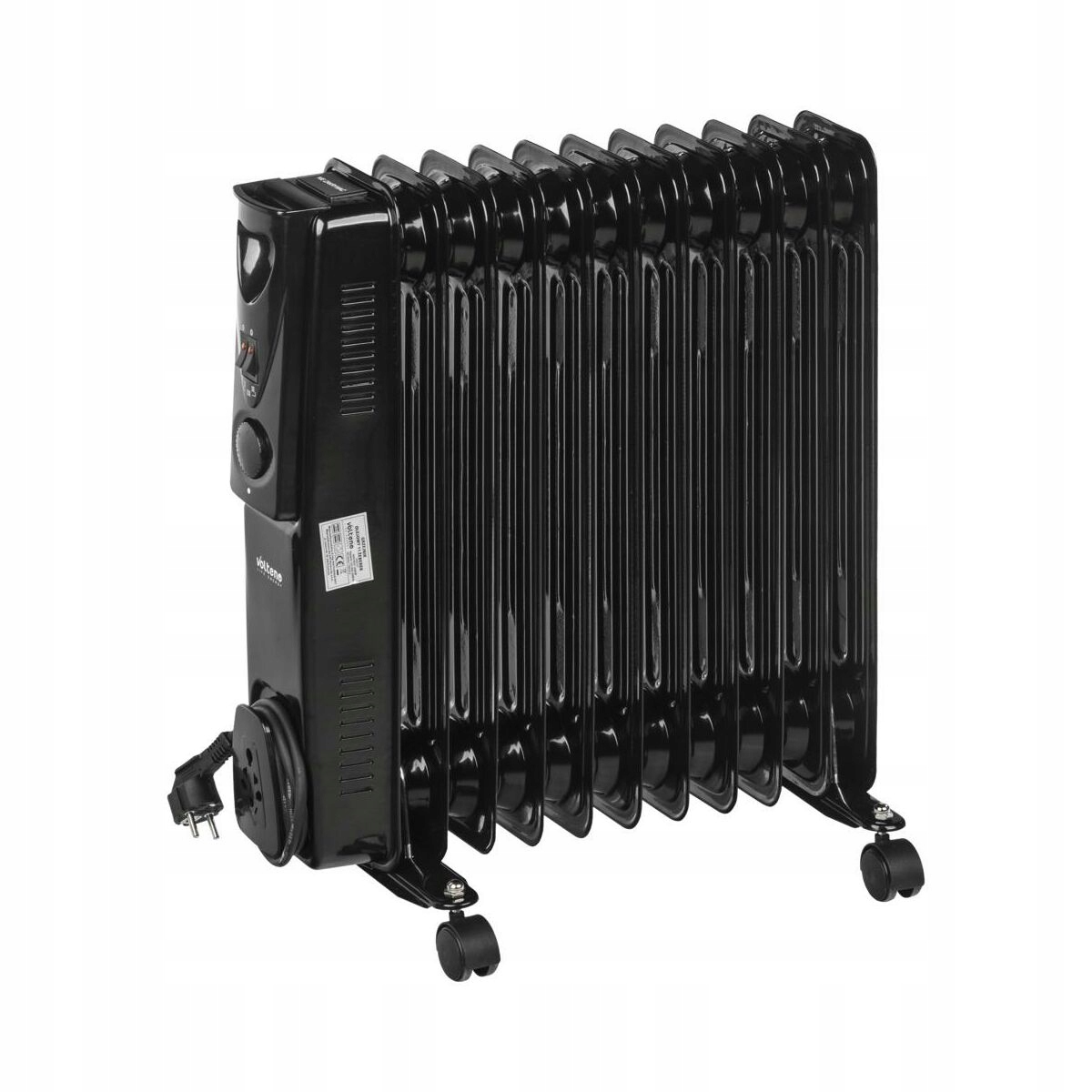 Elektryczny Grzejnik olejowy 11 żeber 2500W Czarny