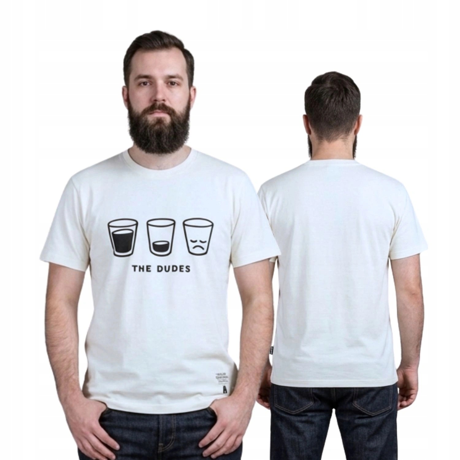 Tričko pánské bavlněné The Dudes Oh No More T-Shirt bílý potisk vel. M