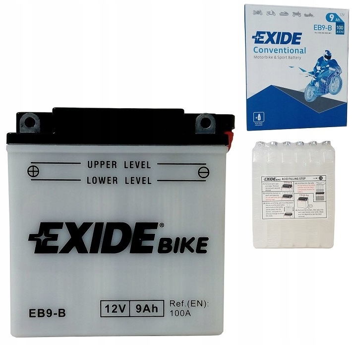 

Akumulator EB9-B/YB9-B 12V 9Ah 100A Exide