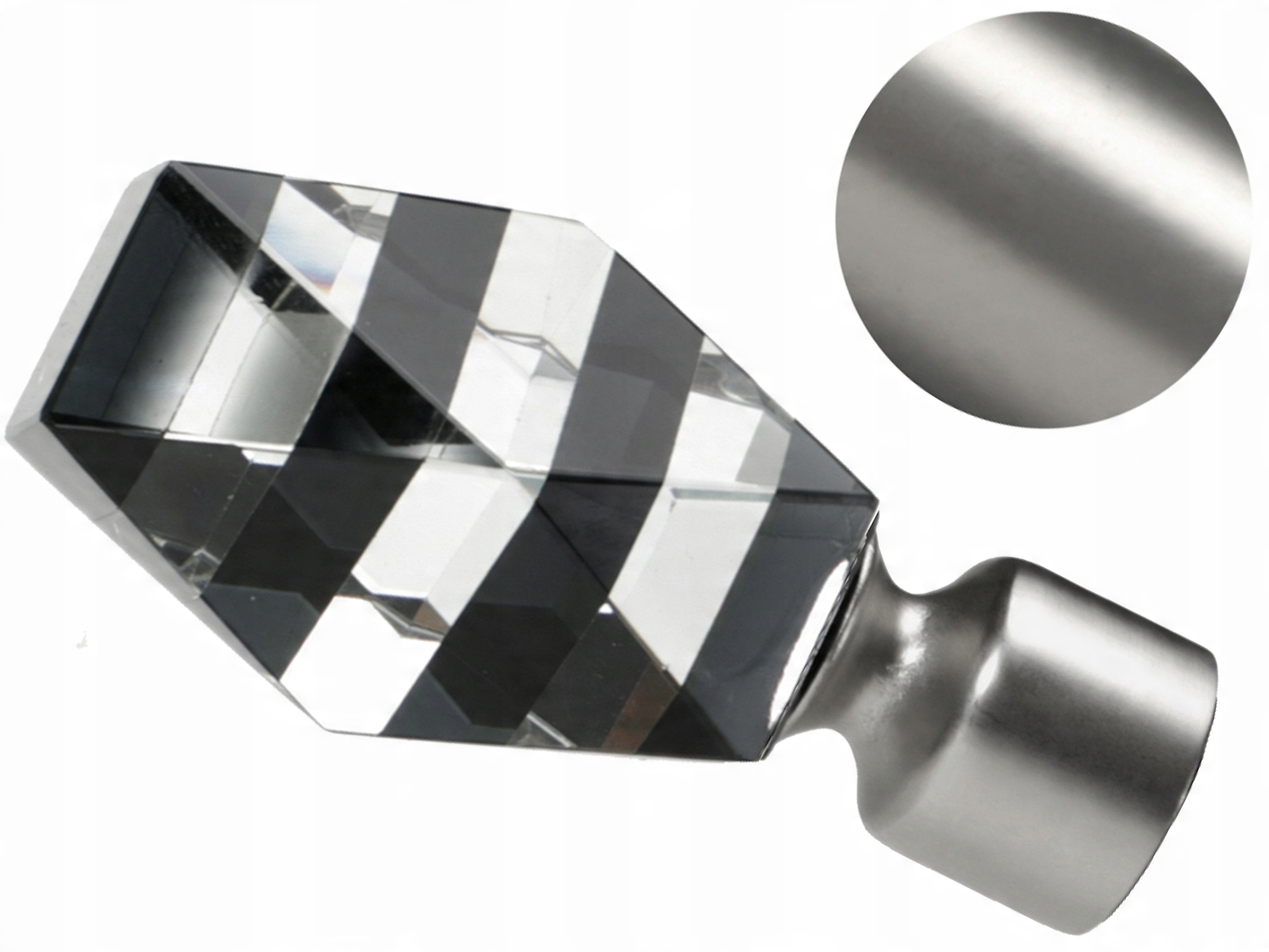 

19 mm Zebra zakończenie do karnisza Satyna