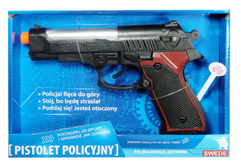

Pistolet Policyjny Polskie Komendy Dźwięki Światło