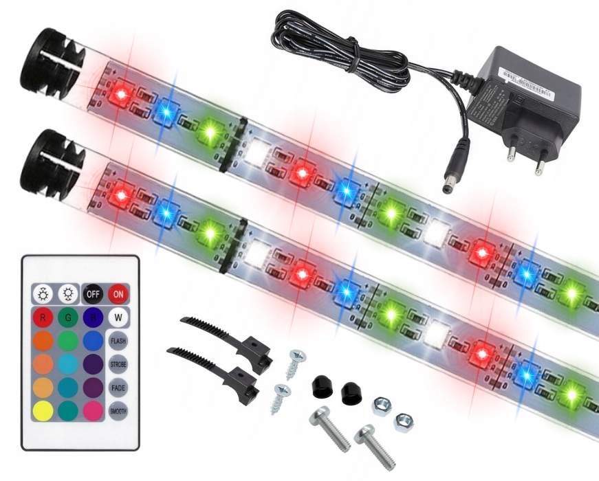 Levně Rgb Led zářivka akvárium dálkové ovládání 2x80cm I+I