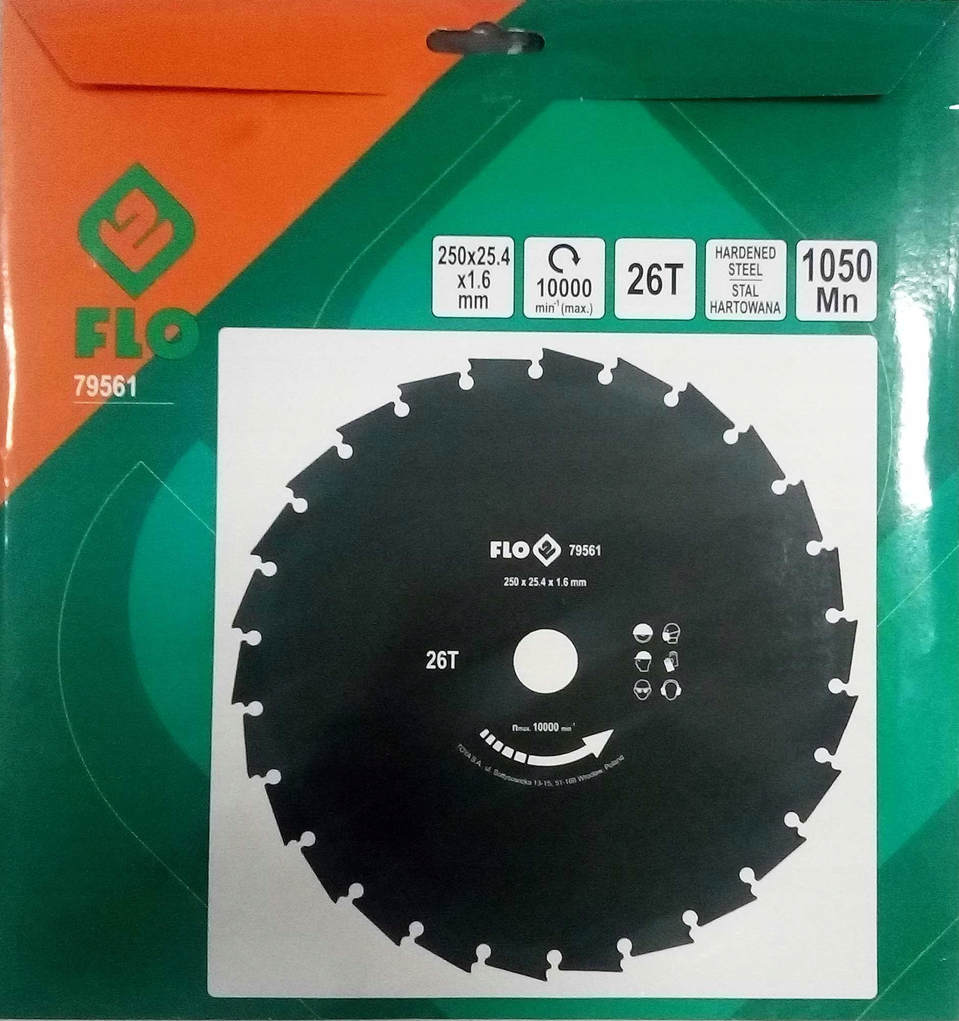 TARCZA DO KOSY SPALINOWEJ ZĘBY PRZECINAKOWE 250MM Kod producenta 79561