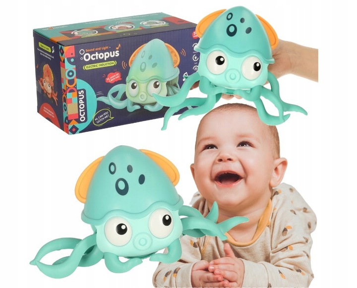 OŚMIORNICA PEŁZAJĄCA INTERAKTYWNA Z DŹWIĘKIEM DO NAUKI RACZKOWANIA