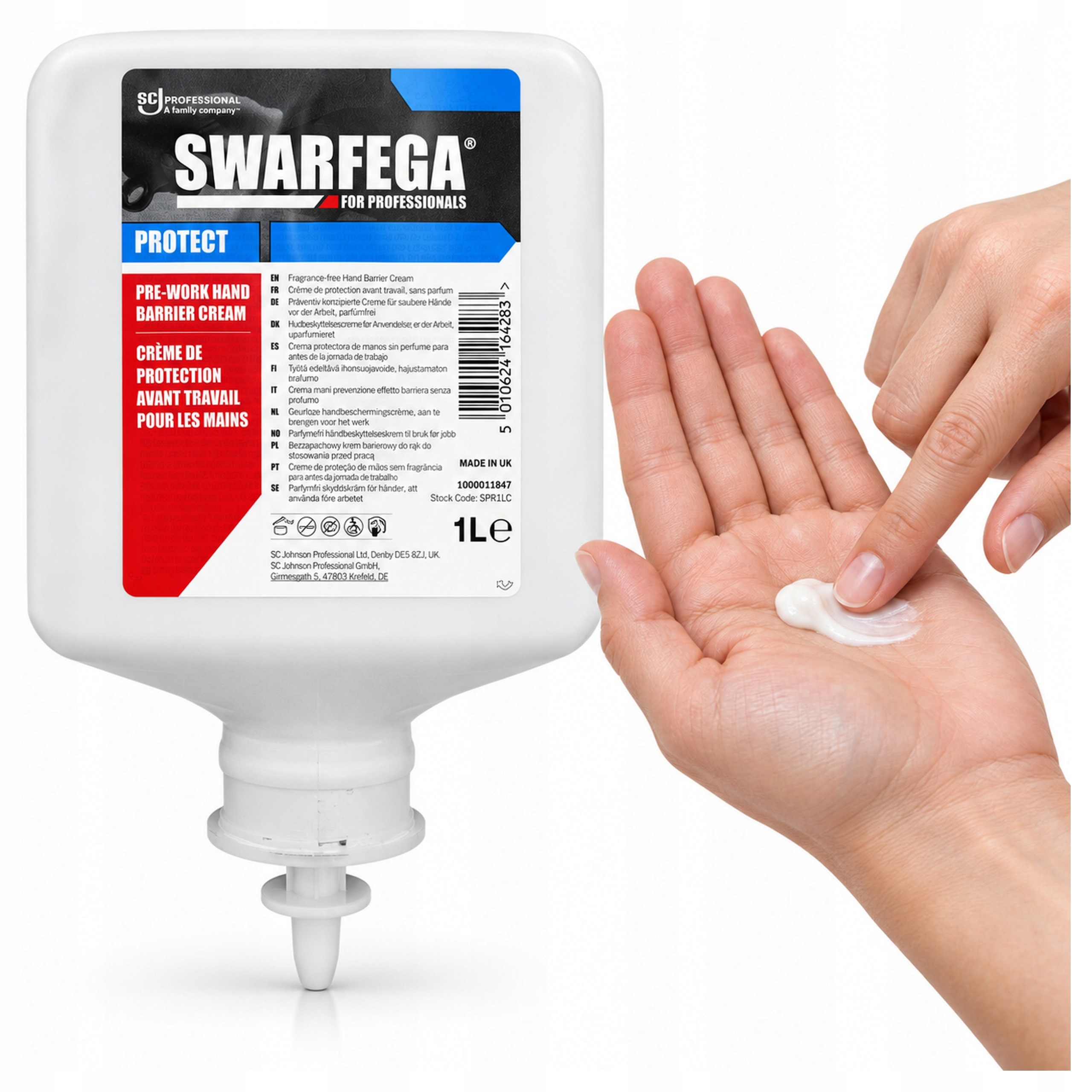 Swarfega Protect Krém na ruce 1L Před prací bez zápachu do dávkovače