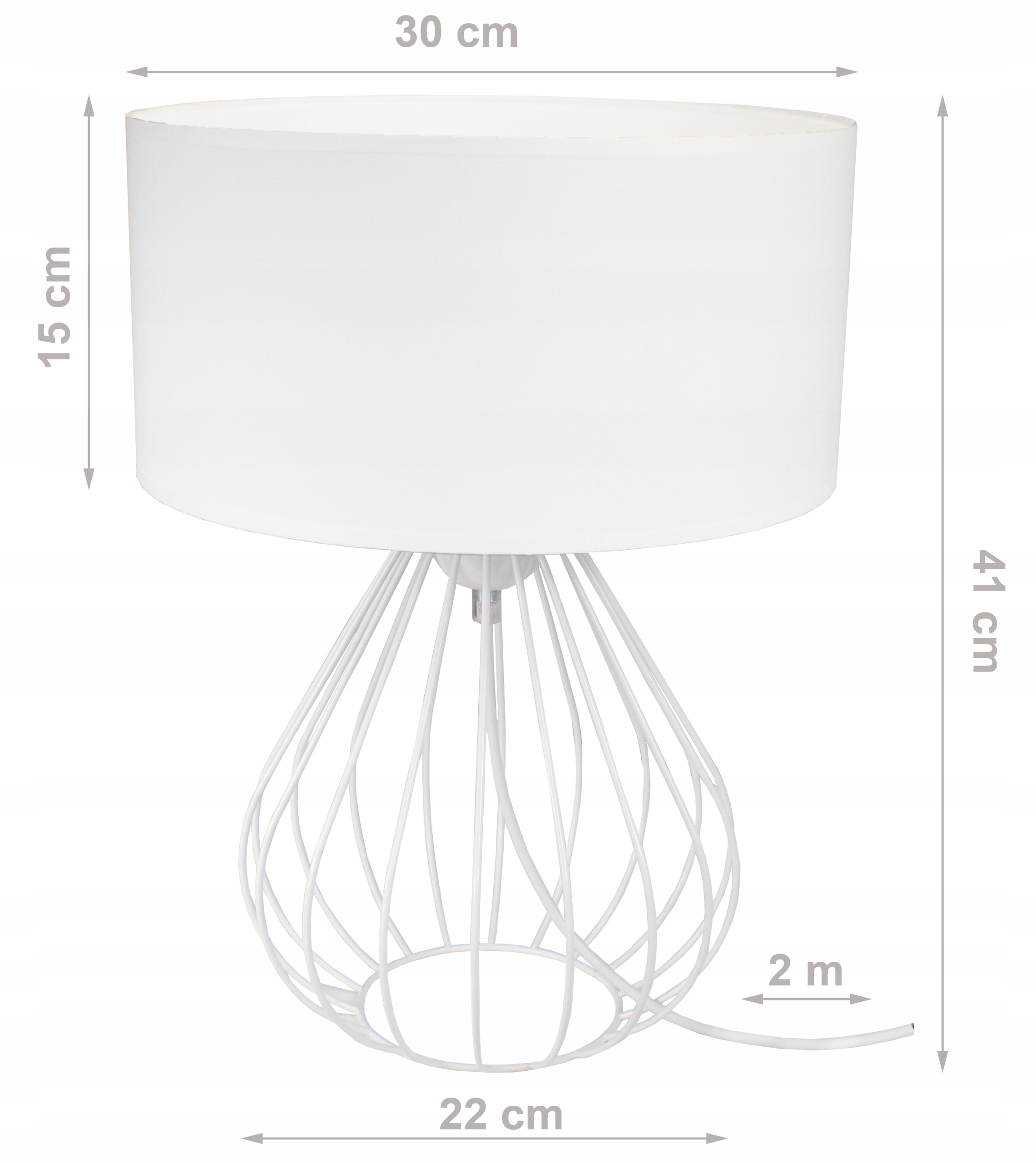 LAMPA LAMPKA STOŁOWA NOCNA DRUCIAK ABAŻUR LED EAN (GTIN) 5905487003931