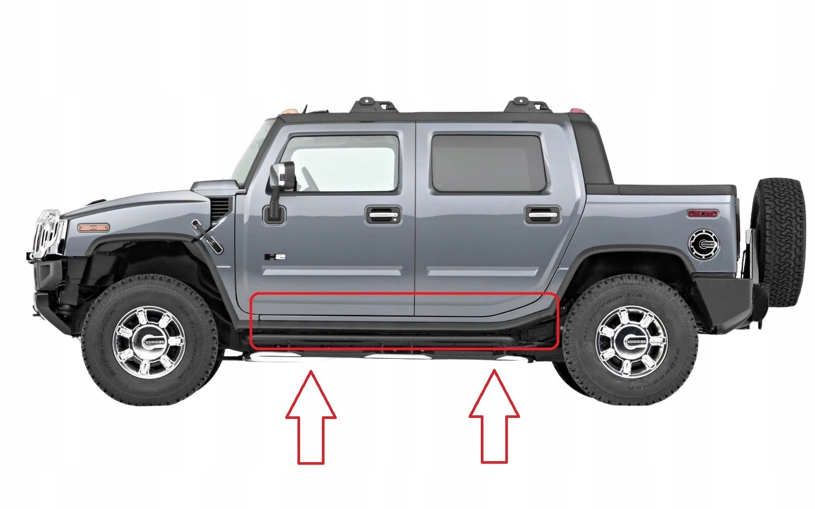 HUMMER H2 03-09 LISTWA PROGOWA ZEWNĘTRZNA BOCZNA POSZERZENIE NAKŁADKA LEWA Typ samochodu 4x4/SUV