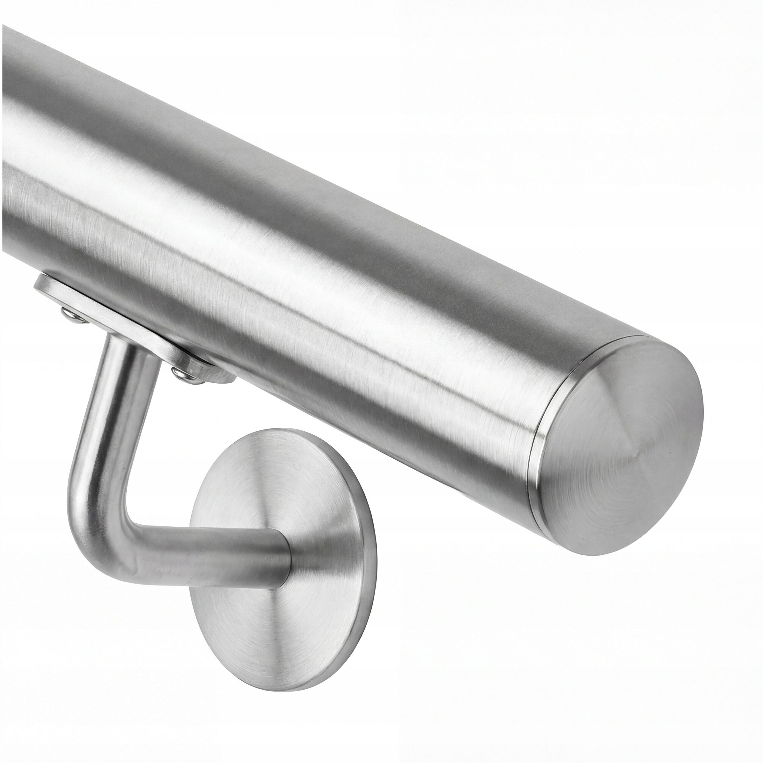 Stěnové zábradlí 90 cm schodišťová nerezová ocel Fi 42,4 mm trubka 2 mm Satén M8