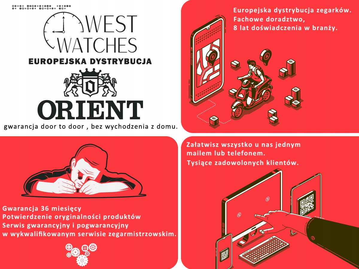 ZEGAREK z grawerem ORIENT 2 ND GENERATION BAMBINO Materiał paska skóra naturalna