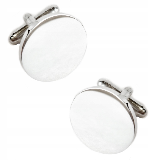 

Spinki Do Mankietów Koszuli Okrągłe Srebrne Stal