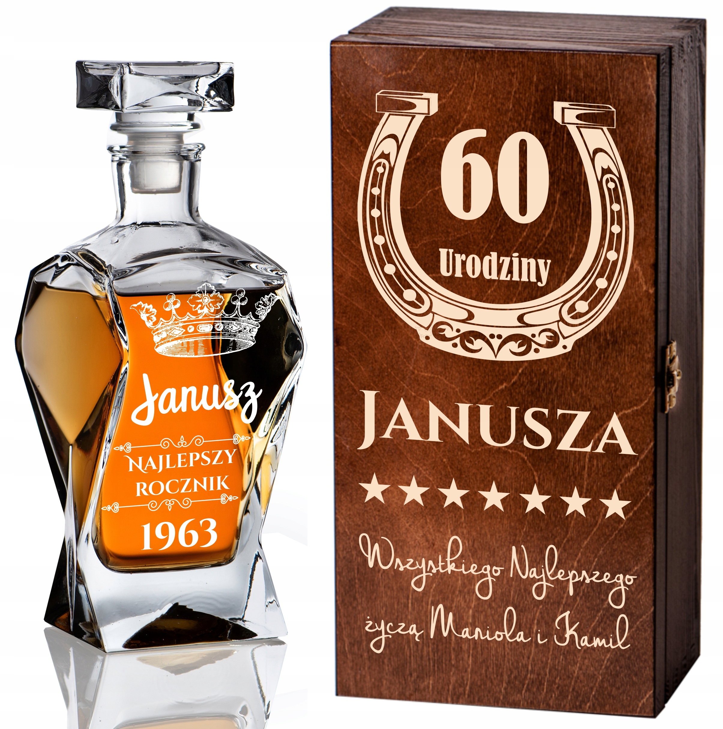 

Skrzynka Karafka Do Whisky Z Grawerem!