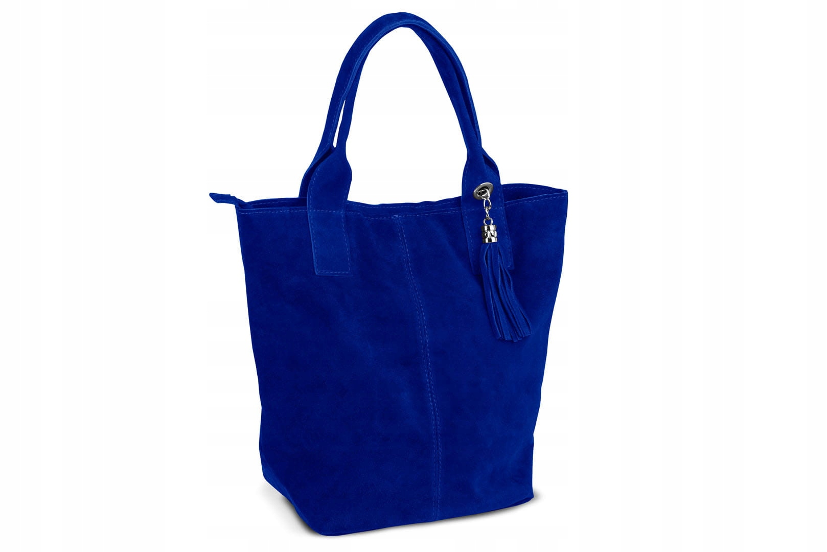 Kožená kabelka Vera Pelle Olivia Zmačkaná Modrá