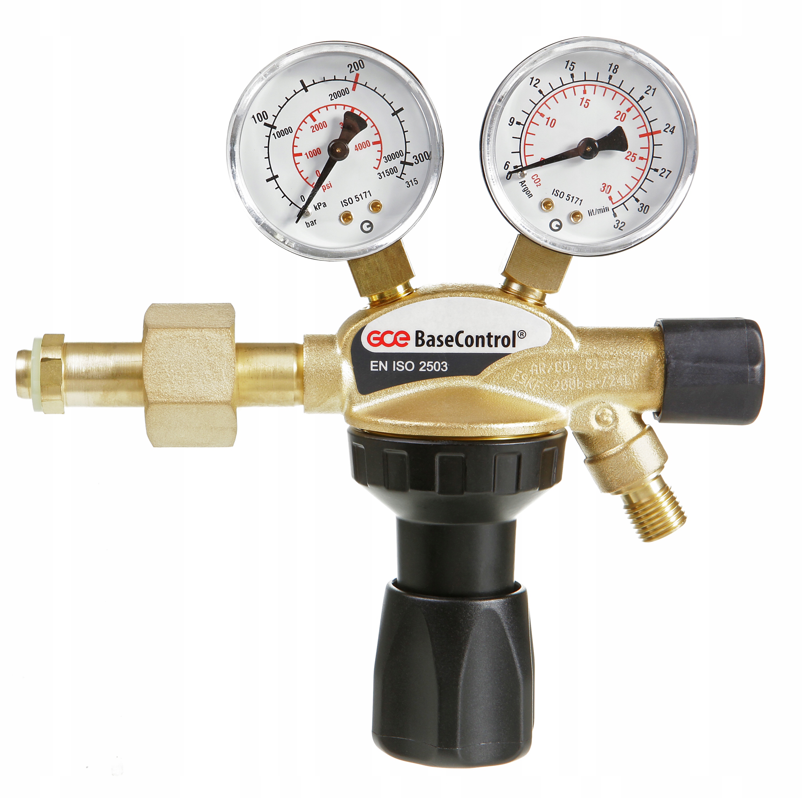 Redukce lahví Gce Basecontrol ARGON/CO2 2 manometry pro AR/CO2 MIX Base