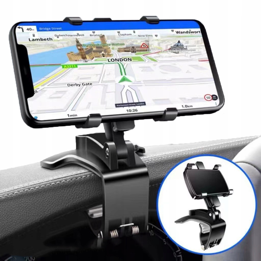 Wielofunkcyjny uchwyt na telefon komórkowy na desce rozdzielczej samochodu