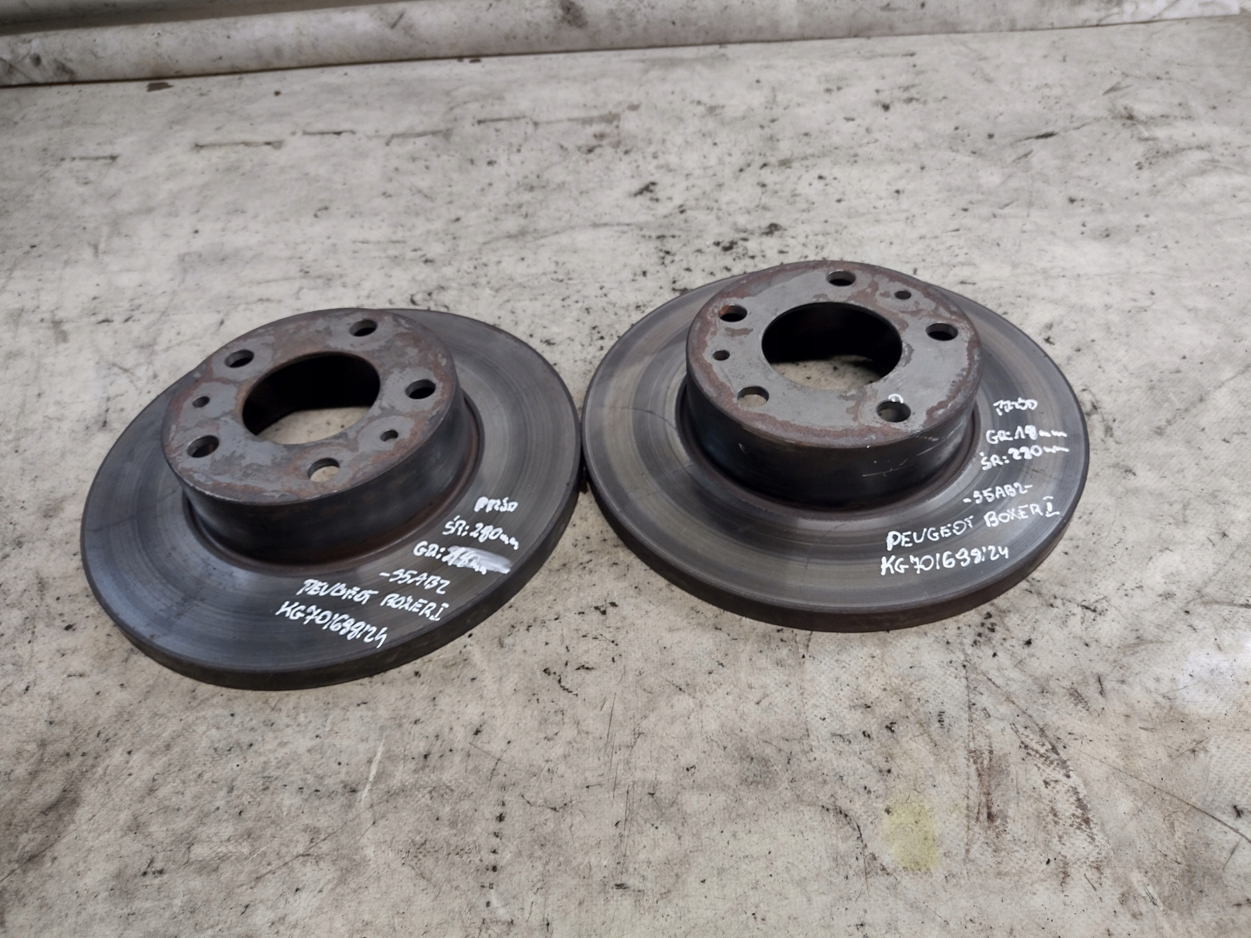 discs brake front Peugeot Partner and 1 2,5D 280mm