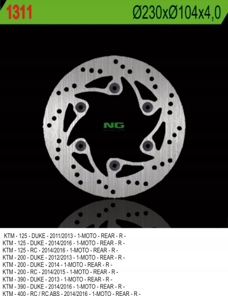 Ng Zadný Brzdový Kotúč Ktm Duke 125/200/390 '11-'20, Rc 200/390 '14-'20 (2