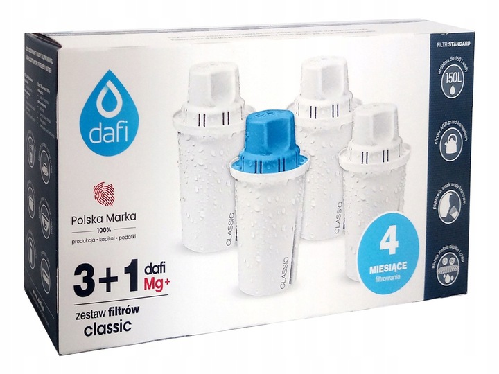 

Filtr Do Dzbanka Dafi 4 Szt Zestaw Classic 3+1 Mg