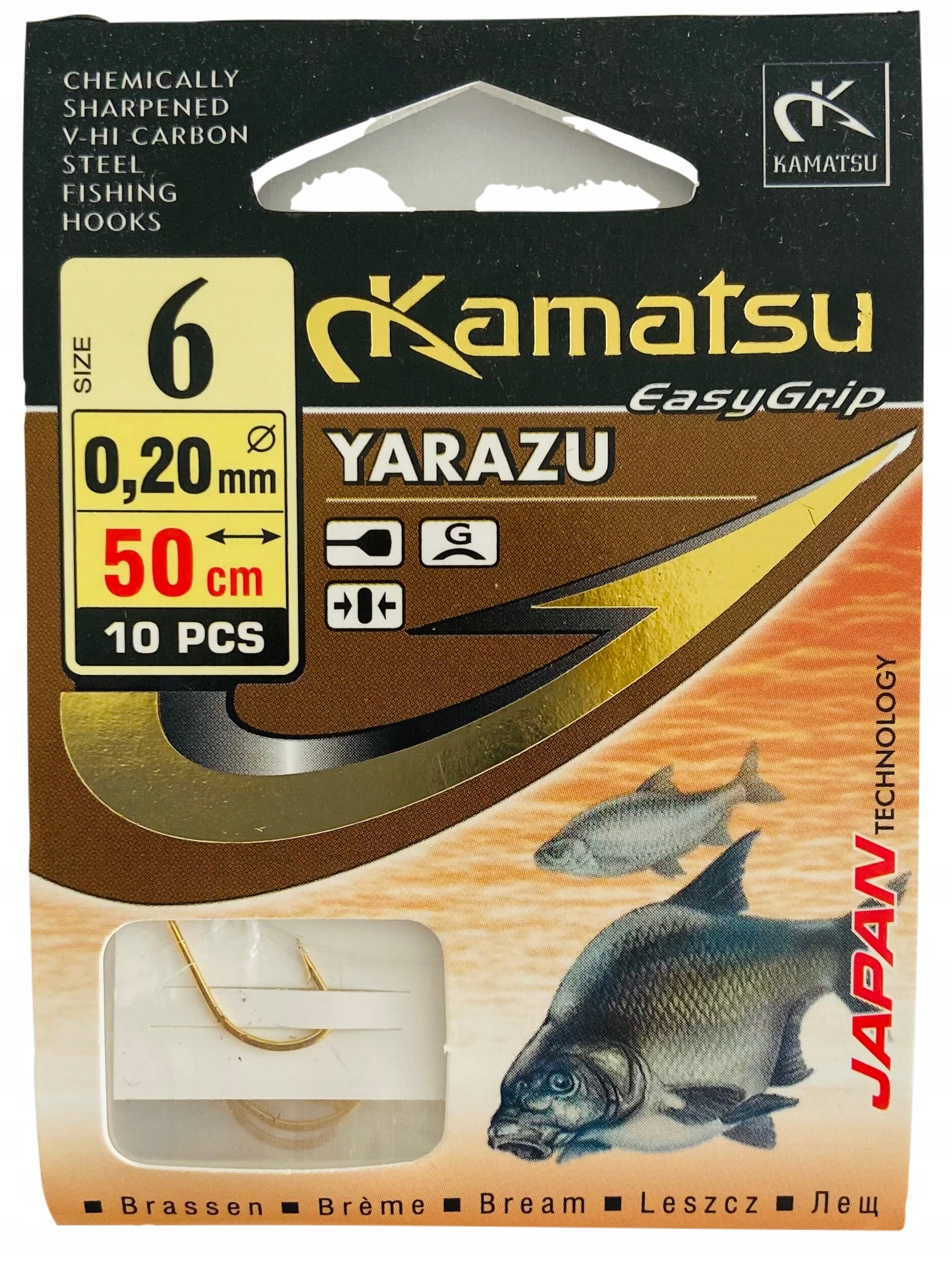 Haczyki Z Przyponami Kamatsu Yarazu 6 Złote Haki